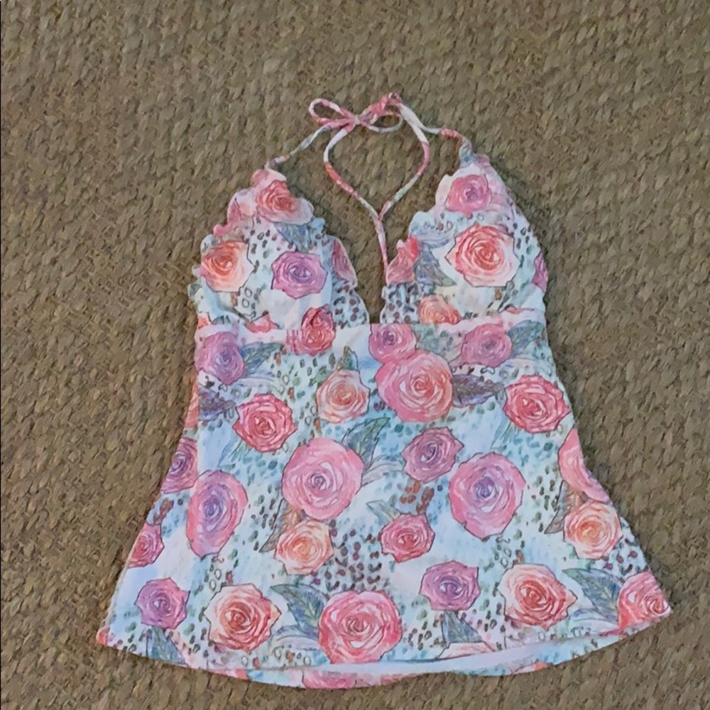 Floral swimsuit top